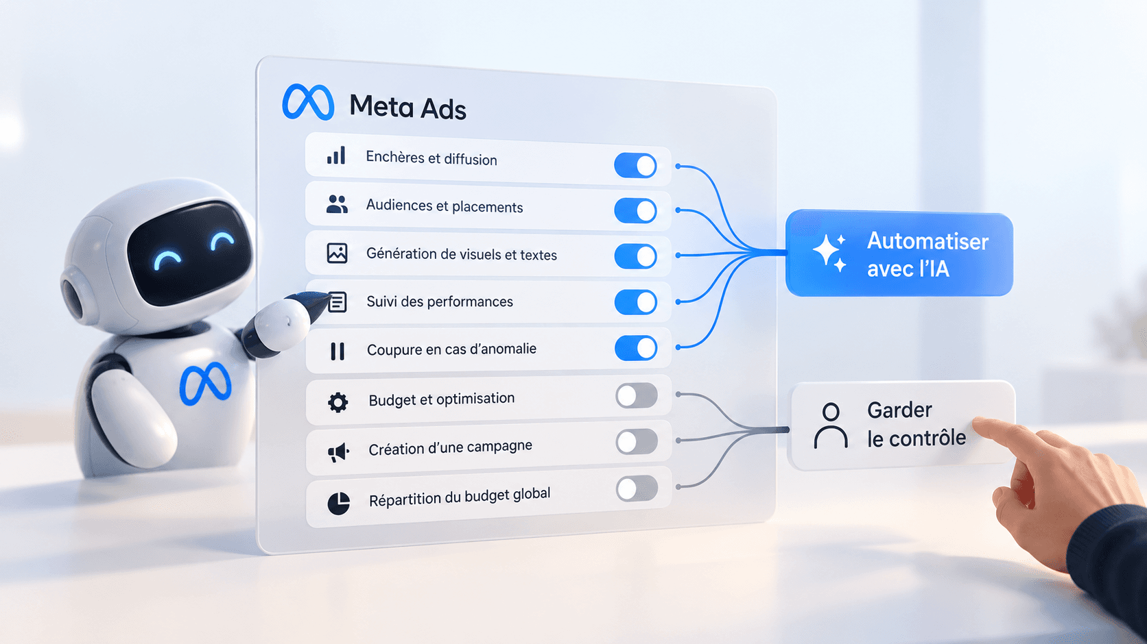Automatiser Meta Ads avec l'IA : quelles tâches déléguer, avec quel contrôle